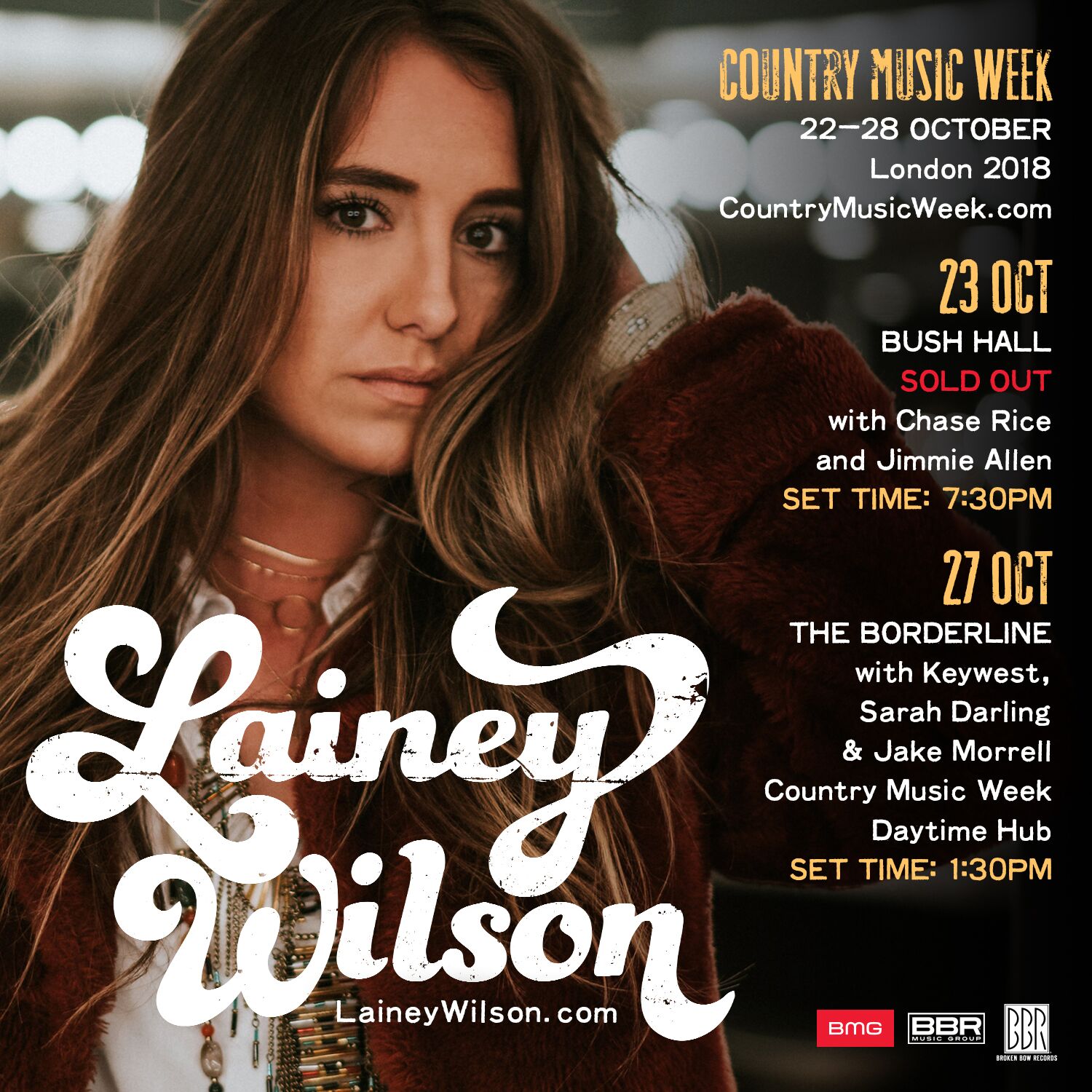 American new comer Lainey Wilson set for UK Country Music NI